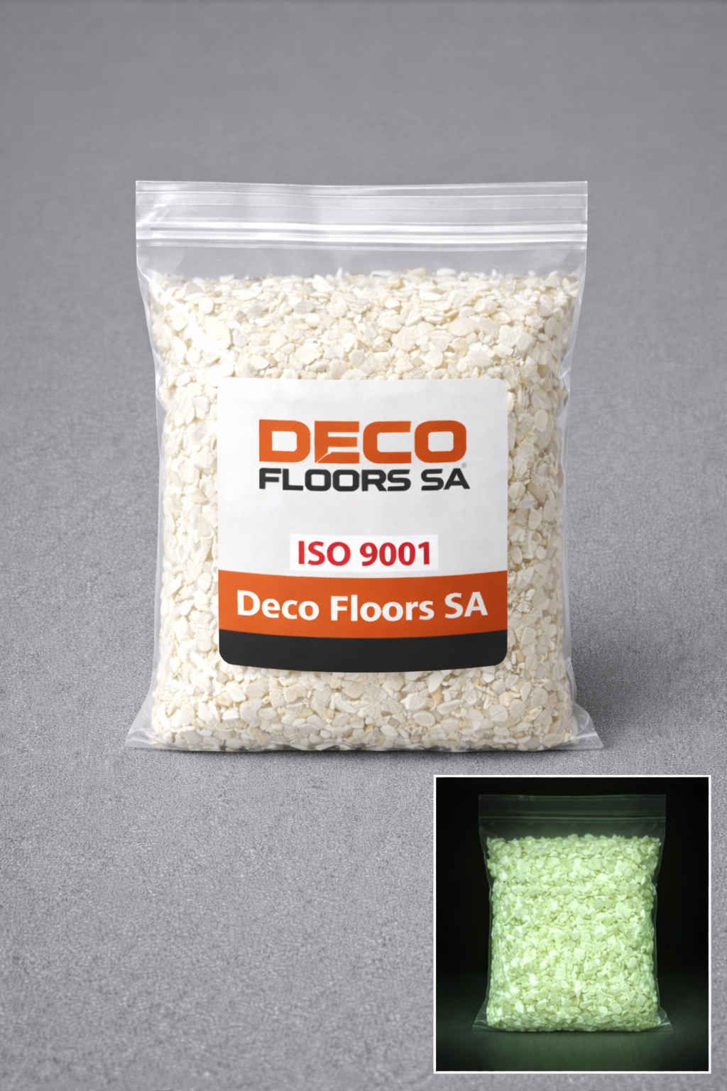 Glow-in-the-dark epoxy flakes